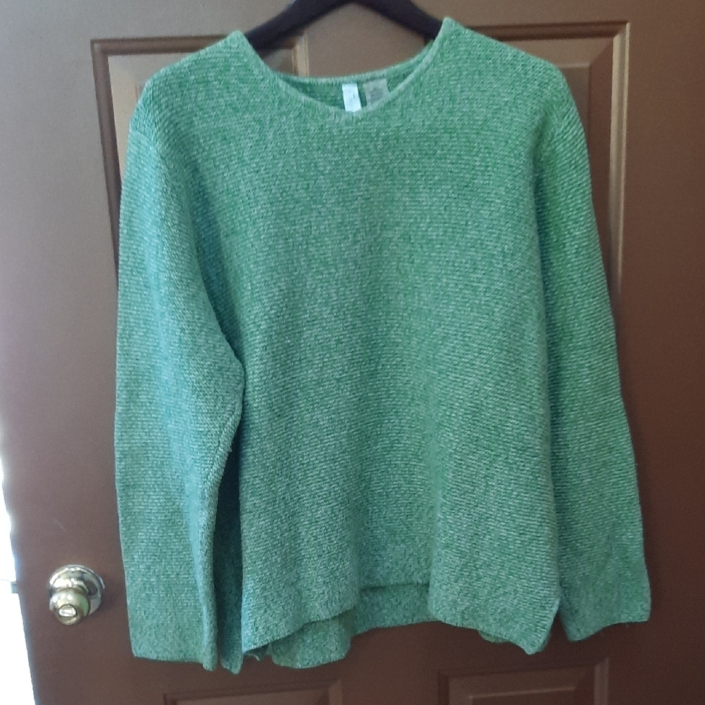 sahalie Light Heather Green Crewneck Sweater - Picture 6 of 6